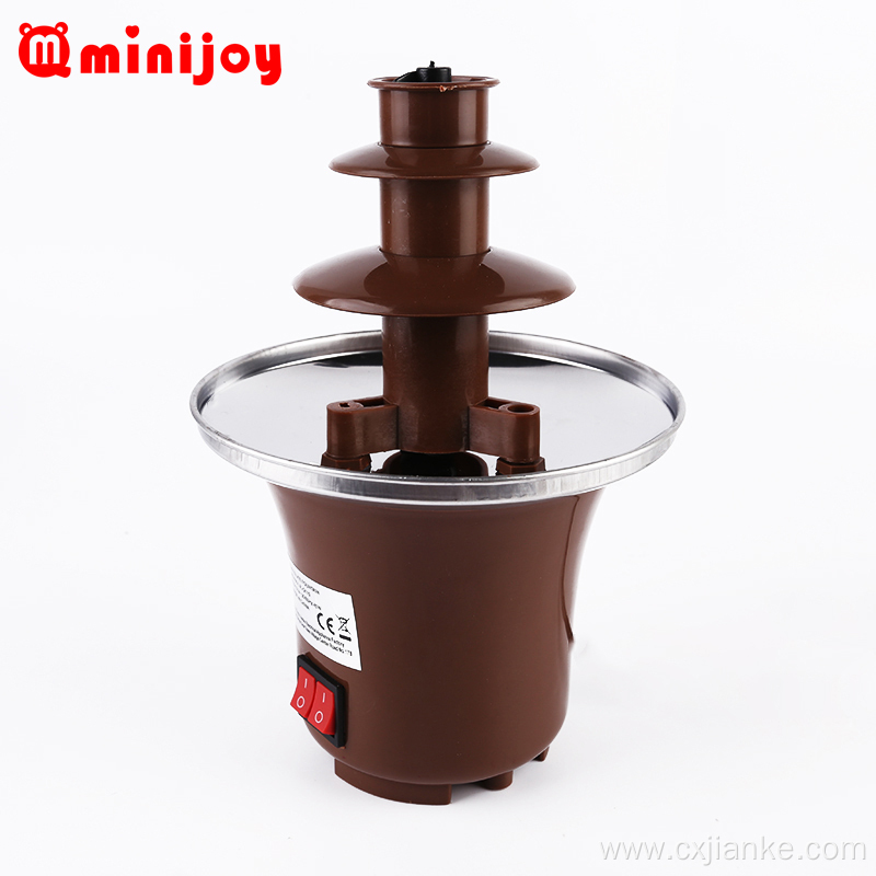 electric countertop stainless steel chocolate fountain