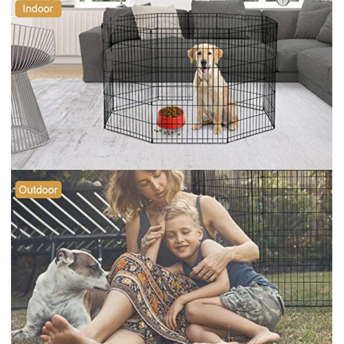 8 bảng kim loại Pet Playpen