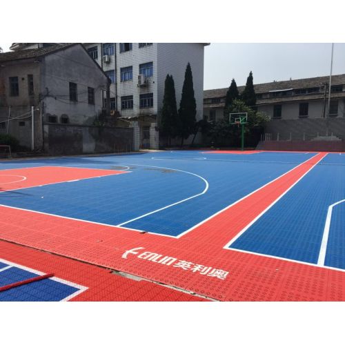 Baldosas de PP de una sola capa de baloncesto al aire libre multiusos