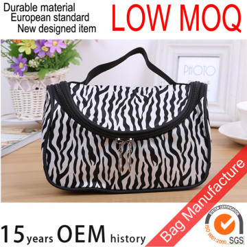 2016 Low Price Custom Cosmetic Handbag Zebra Eco Beauty Cosmetic Bag