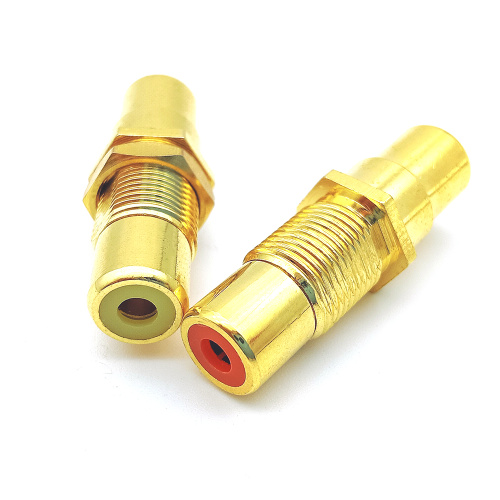 Screw Bulkhead Extender RCA Female to Female Adapter