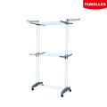 Rack de secagem de roupas dobrável vertical de camada dupla 14M