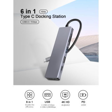 Docking Station 6 in 1 Multiport