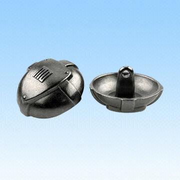 Alloy Sew-on Buttons, Measures 23mm, Come in Gun Metal