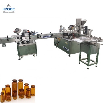 Automatic Small Vial Powder Bottling Capping Labeling Machine