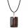 Tiger Eye 25x35 mm Collier pendentif en pierre rectangulaire pour femmes hommes