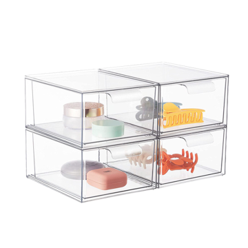Clear PET Plastic Drawer Organizers & Cosmetic Storage Trays - Wholesale