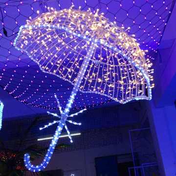 Christmas Ramadan Decoration Outdoor Festival Decoration 3d Umbrella Motif Lighting