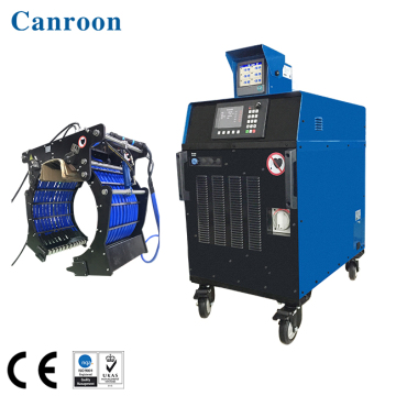 Macchina del riscaldatore a induzione del tubo in acciaio 80kW PWHT con induttore core diviso