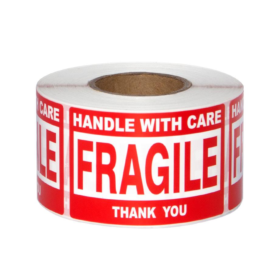 fragile shipping label handling sticker