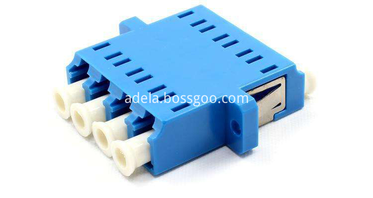 LC quad fiber optic adapter