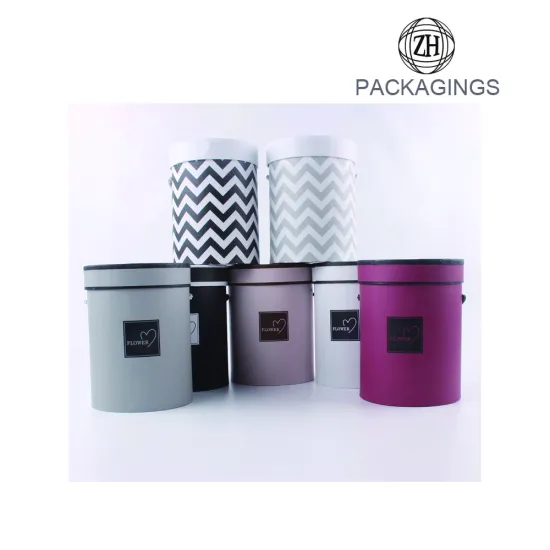 Cheap round flower paper packaging box