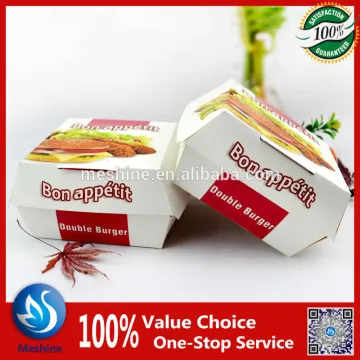 wholesaler custom cardboard hamburger packaging burger box