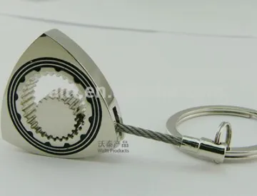 Car Rotary Triangle Gear Keychains Keyring, Auto Parts Keychains