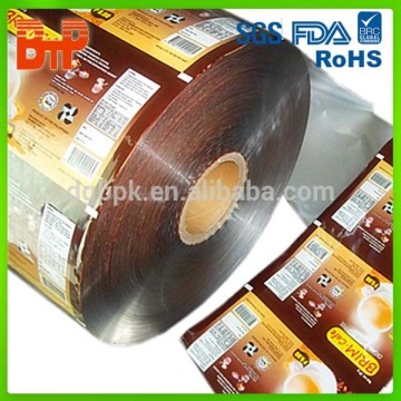plastic packaging printing film roll for biscuit,candy,coffee,sugar,juice packaging