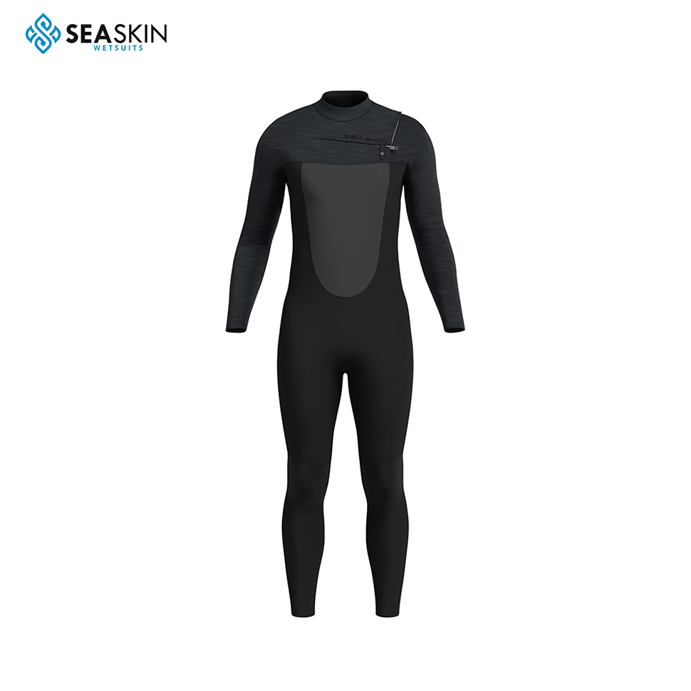 Seaskin Men's 3/2mm Chest Zip Surfing Wetsuits