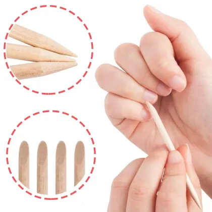 Cuticle Pusher Remover Manicure Pedicure Tools Wood Sticks
