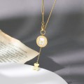 Collar en forma de geométrica con mini colgante de corazón 3D