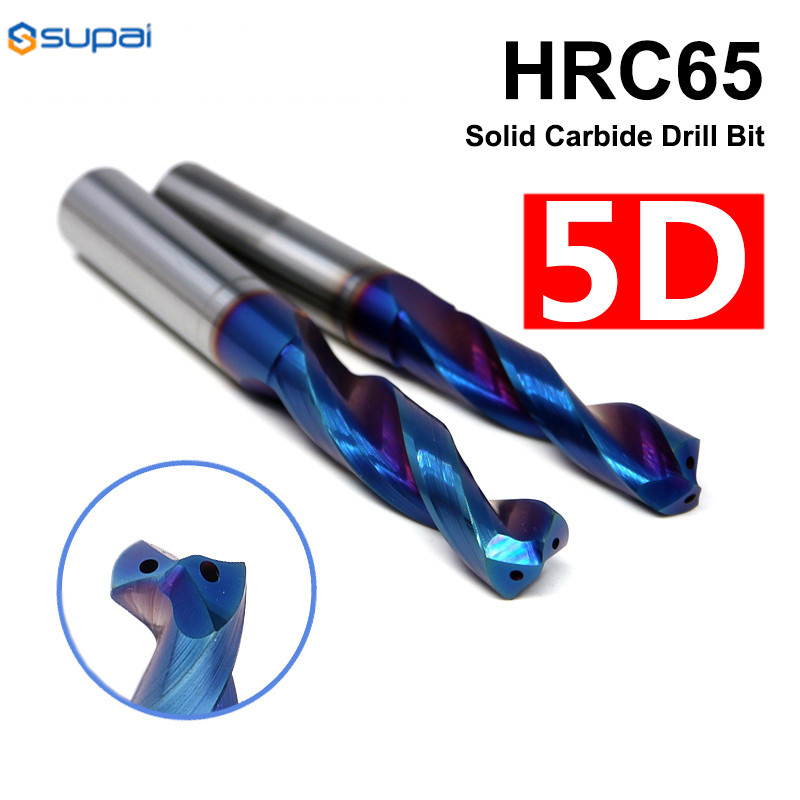 Inner Through Coolant Hole 5D Nano Blue Spiral Flute Twist CNC Drill Bit (6)