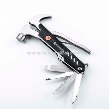 New design Stainless Steel Claw Hammer 8 in 1 functional Nail Hammer outdoor hammer