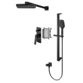 Black Matte Brass Shower Set For Bathroom