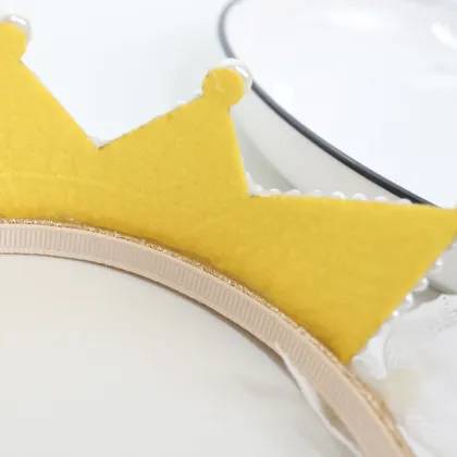 Kids Girls Glitter Headband Crown for Birthday Party