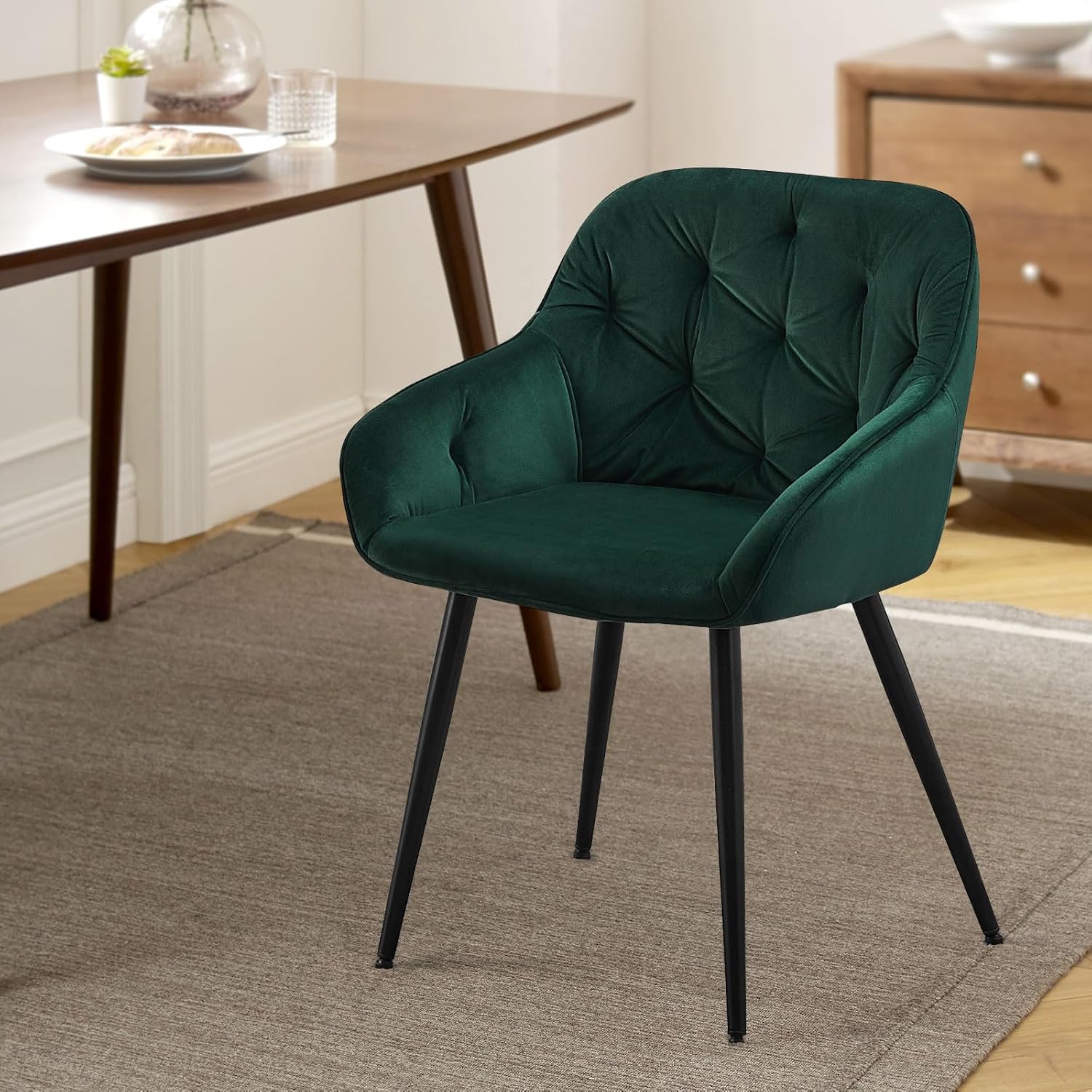 Velvet Wingback Dining Chair