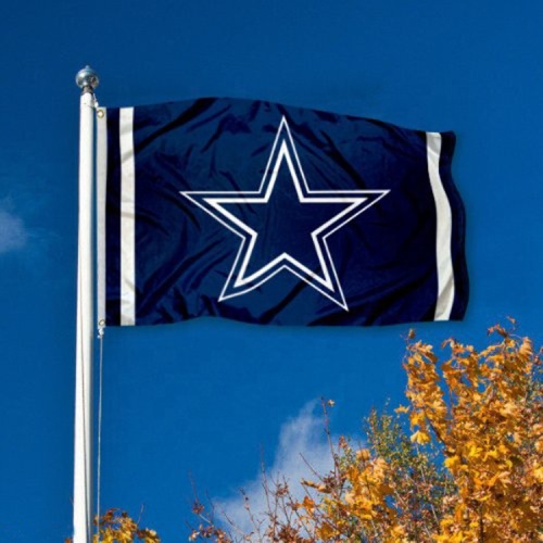 Sampel gratis custom dicetak polyester dallas bendera koboi