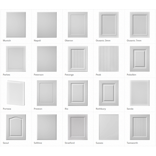 Thermolaminated Door customized Kitchen Cabinet Wardrobe Cabinet Door Styles Supplier