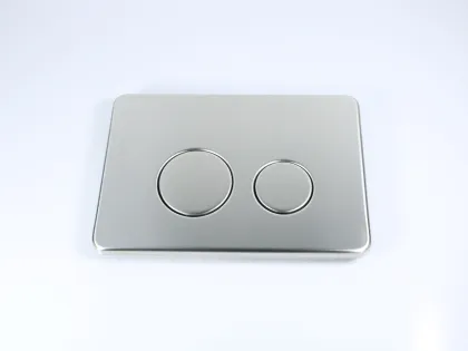 Matte Silver Bathroom Wall-Mount Toilet Flush Plate