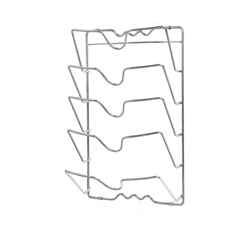 Over Door Kitchenware Double Chrome Pan Cover Rack