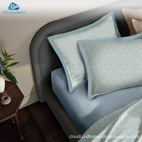 Cloudland Ethan Printed Designer 100% Cotton Duvet Cover Set - Queen Size Luxury Bedding