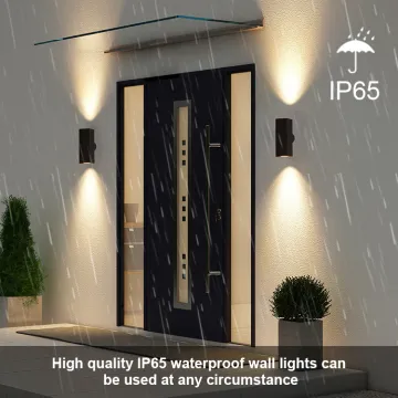 Square Outdoor Up and Down LED Wall Light