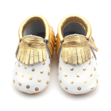 Golden Spot White Baby Mocassin