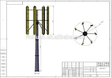 30KW Low RPM Vertical axis wind turbine