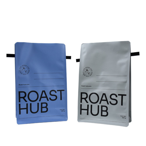 Block Bottom Coffee Bags Colorful Printing Pouches For Packaging Bags