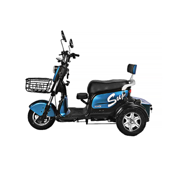 Fat Tire Mini Three 3-Wheel Electric Delivery Tricycle with Passenger Seat