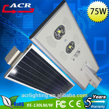 All in one solar street light 75W with aluminum housing, Meanwell driver ip65