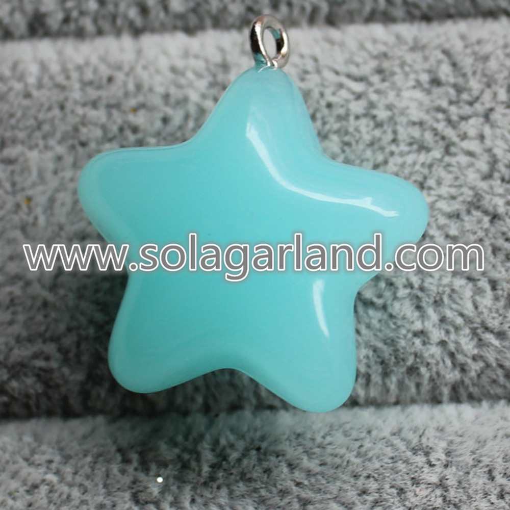 Plastic Star Charm Pendants