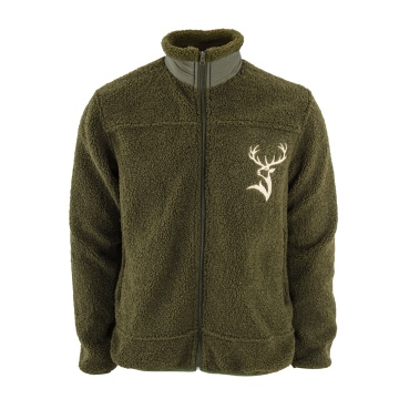 High Quality Custom Men's Green Fleece Hunting Jacket with Quiet Technology by BJ Outdoor