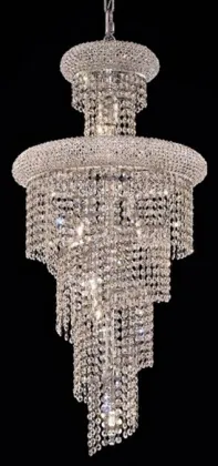 Modern spiral indoor crystal walnut chandler
