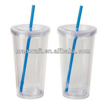 acrylic double wine glass with lid