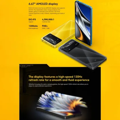 Global Version Poco X4 Pro 5G NFC 6/128GB 64MP Camera 5160mAh Smartphone with Google Play