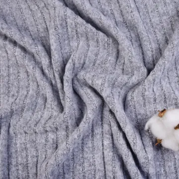 ผ้าโพลีเอสเตอร์เรยอนแปรง Hacci Rib สำหรับชุดนอน