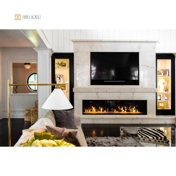Sisipan perapian marmar putih borong moden borong