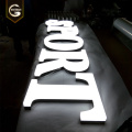 Letras LED arquitectónicas con iluminación completa y cara de resina epoxi