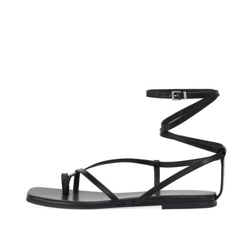 Stylish Open-Toe Thin Strap Flats