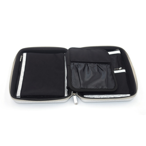 Shiny Grey Makeup Cosmetic Vanity EVA Case Box for Brush Set