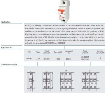LEB7-63 Miniature Circuit Breaker