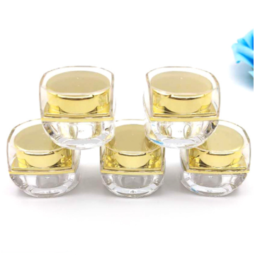 Frasco cosmético acrílico DOURADO 15ML